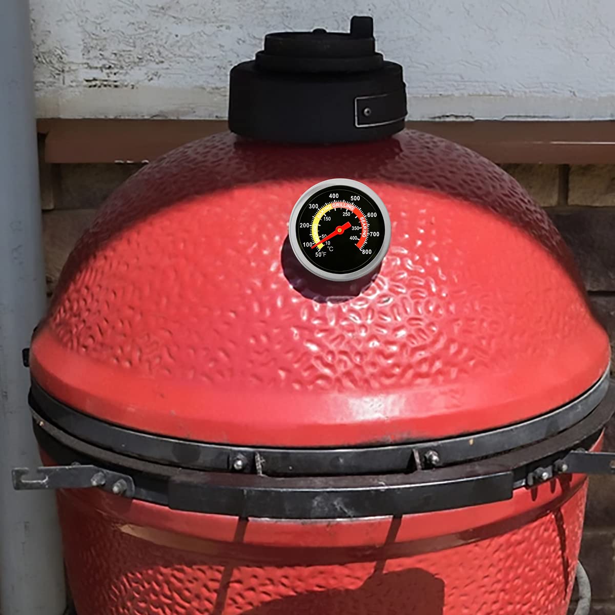 ZORBES 430 Stainless Steel BBQ Charcoal Grill Pit Thermometer Smoker Temperature Gauge with Fahrenheit and Heat Indicator for Meat Cooking Lamb Beef ZORBES 430 Stainless Steel BBQ Charcoal Grill Pit Thermometer Smoker Temperature Gauge with Fahrenheit and Heat Indicator for Meat Cooking Lamb Beef